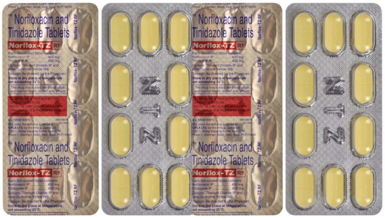 Norflox-TZ RF Tablet उपयोग खुराक दुष्प्रभाव सावधानियां