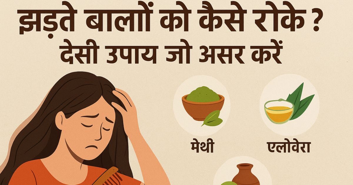 झड़ते बालों को कैसे रोके